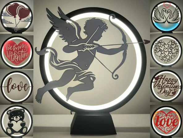 Byr Yüzük lambası için Sevgililer Günü panelleri (Sadece Plastik Aparattır!!!) 3D - Resim 2