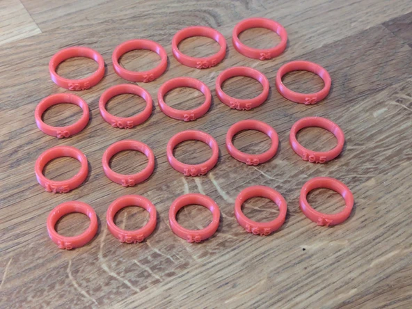 Byr Yüzük boyutu ölçüm seti - özelleştirilebilir (Sadece Plastik Aparattır!!!) 3D - Resim 2