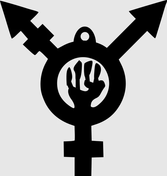 Byr Trans feminist Yumruk kolye cazibesi (Sadece Plastik Aparattır!!!) 3D - 1