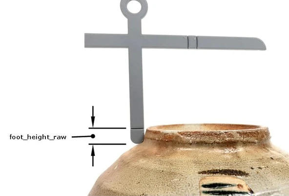 Byr Büzülme Hesap Makinesi ile Özelleştirilebilir Çömlekçilik Tekerleği Atma Jig (AKA Tombo Stick) (Sadece Plastik Aparattır!!!) 3D - 4
