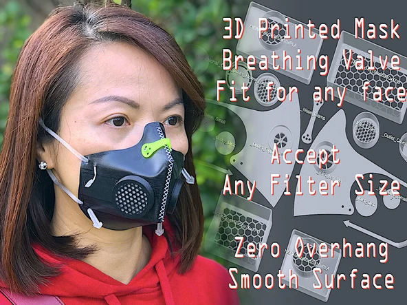 Byr Esnek Maske Valvy - Covid -19 (Sadece Plastik Aparattır!!!) 3D - Resim 4