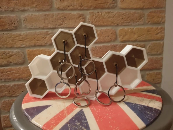 Byr Bal Duvarı Montaj Anahtar Tutucu (Sadece Plastik Aparattır!!!) 3D - 2