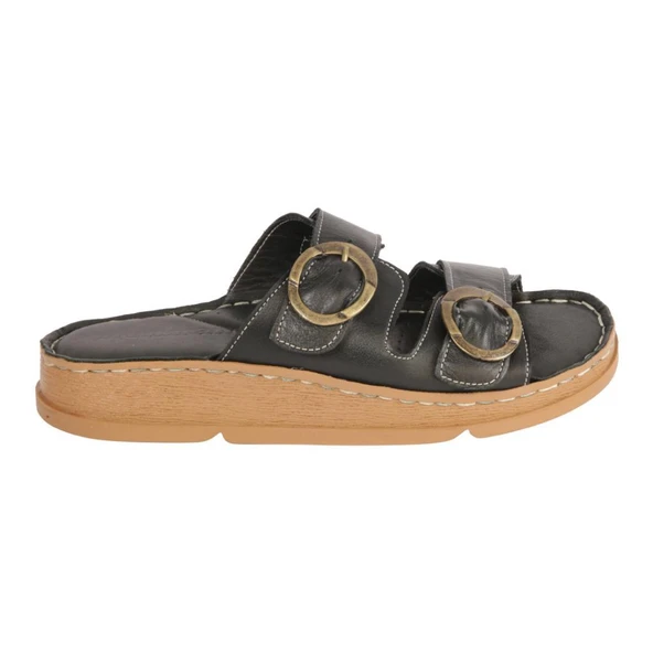 MAMMAMİA D25YT-1145 ORTOPEDİK YUMUŞAK DERİ KADIN TERLİK - Resim 2