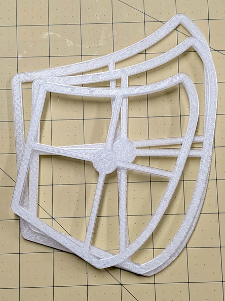 Byr Fu Mask Kumaş kesme şablonu (Sadece Plastik Aparattır!!!) 3D - Resim 4