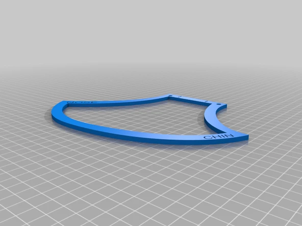 Byr Bala N95 Maske Kapak Şablonu (Sadece Plastik Aparattır!!!) 3D - 2