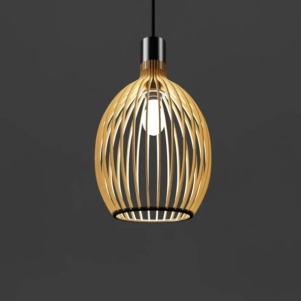 Byr Yuvarlak Ajoured kolye lambası (Sadece Plastik Aparattır!!!) 3D