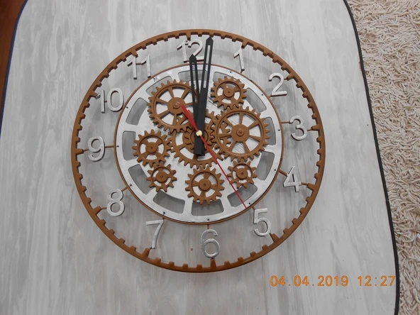Byr Dekoratif mekanizma ile saat. (Sadece Plastik Aparattır!!!) 3D
