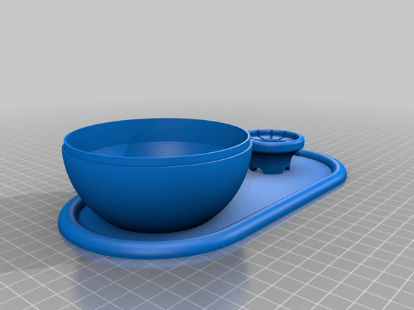 Byr Kardan Adam Mum Tutucu ve Şeker Kasesi (Sadece Plastik Aparattır!!!) 3D - 4