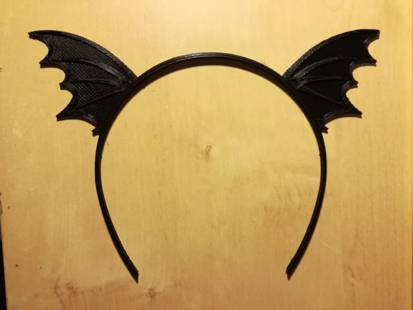 Byr Saç bandı yarasa stili (Sadece Plastik Aparattır!!!) 3D - 2