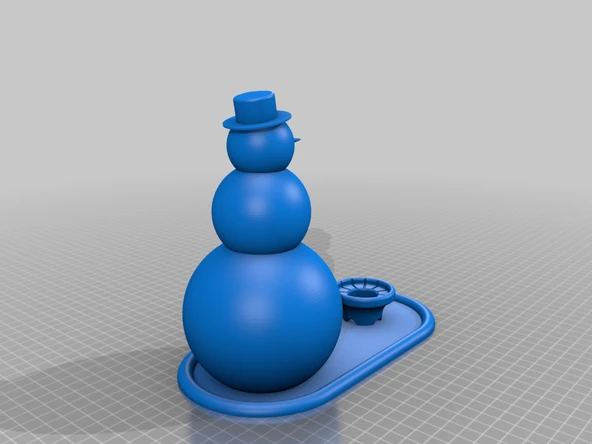 Byr Kardan Adam Mum Tutucu ve Şeker Kasesi (Sadece Plastik Aparattır!!!) 3D - 3