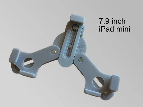 Byr Universal iPad Mount (iPad Mini - iPad Pro 12.9) (Sadece Plastik Aparattır!!!) 3D - 4