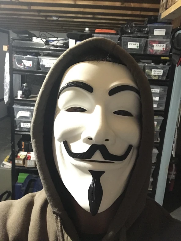 Byr Anonim maske (Sadece Plastik Aparattır!!!) 3D - Resim 3