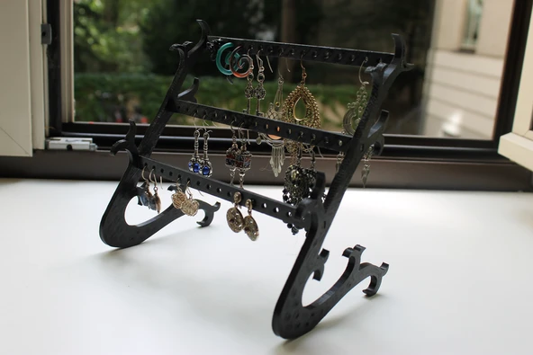 Byr Özelleştirilebilir Küpe Standı (Sadece Plastik Aparattır!!!) 3D - 5