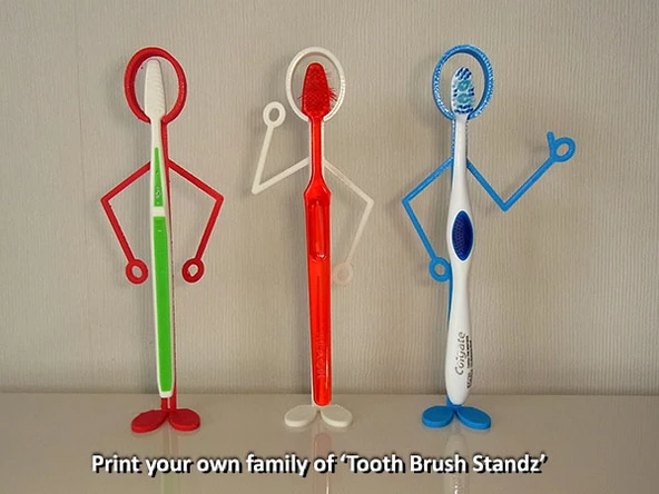 Byr 'Diş fırçası standı' ... fansız ayakta duran diş fırçası tutucular! (Sadece Plastik Aparattır!!!) 3D - 4