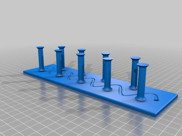 Byr Kolye/Kravat/Anahtarlık Rafı (Çift Ekstrüzyon) (Sadece Plastik Aparattır!!!) 3D - Resim 3