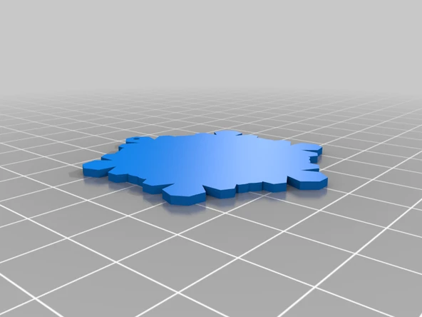 Byr Dondurulmuş kar tanesi kolye (Sadece Plastik Aparattır!!!) 3D - 2
