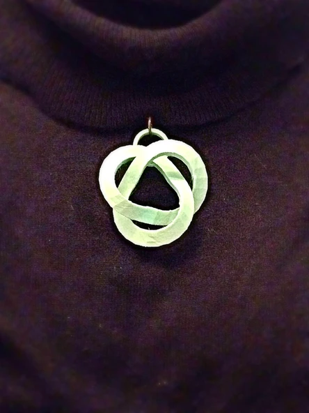 Byr Soyut düğüm kolye (Sadece Plastik Aparattır!!!) 3D - 3