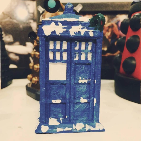 Byr LED TARDIS Küpe (Sadece Plastik Aparattır!!!) 3D - 5
