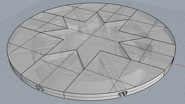 Byr Genişletilebilir katlanır masa/kek plakası/bardak tutucu (Sadece Plastik Aparattır!!!) 3D