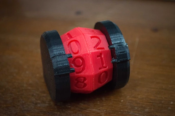 Byr Sayı ve Göstergeli Dönen Ömür Sayacı (Sadece Plastik Aparattır!!!) 3D - 4