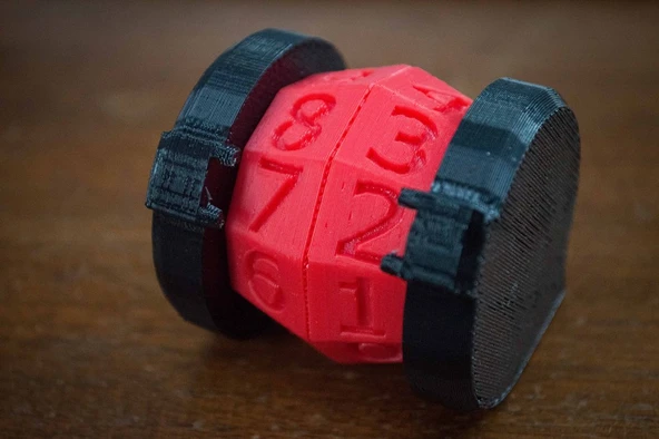 Byr Sayı ve Göstergeli Dönen Ömür Sayacı (Sadece Plastik Aparattır!!!) 3D