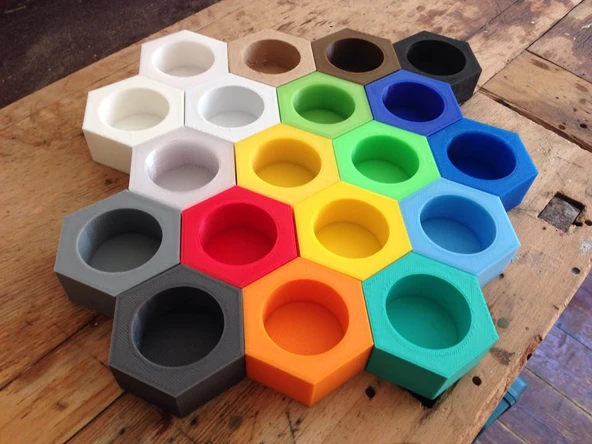 Byr Altıgen mum tutucu (Sadece Plastik Aparattır!!!) 3D - 3