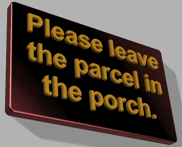 Byr Lütfen parselinizi sundurma tabelasında bırakın v2 (Sadece Plastik Aparattır!!!) 3D