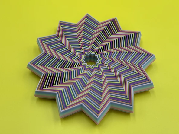 Byr Fidget Star - 12 Puan - 25 Yüzük (Sadece Plastik Aparattır!!!) 3D - Resim 2