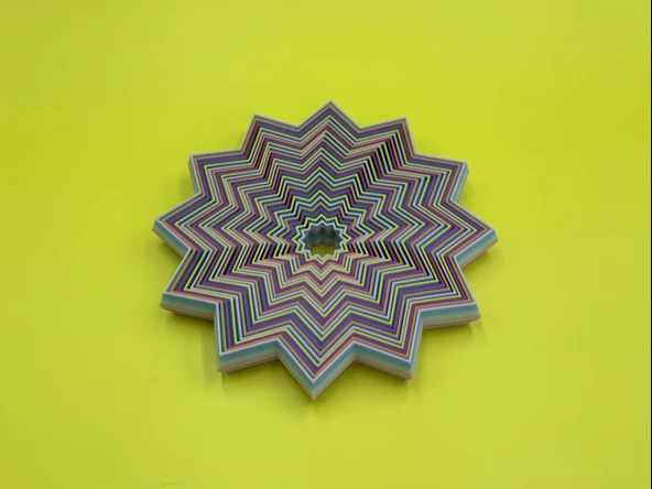 Byr Fidget Star - 12 Puan - 25 Yüzük (Sadece Plastik Aparattır!!!) 3D - Resim 4