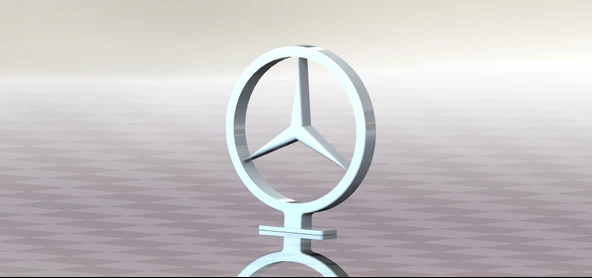 Byr Mükemmel Mercedes Benz Yıldızı (Sadece Plastik Aparattır!!!) 3D - 3