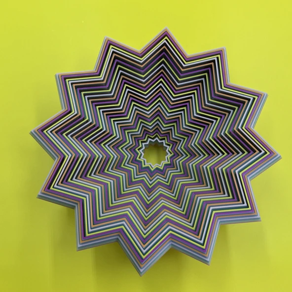 Byr Fidget Star - 12 Puan - 25 Yüzük (Sadece Plastik Aparattır!!!) 3D - Resim 5