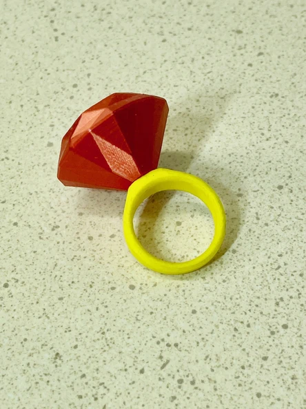 Byr Yakut yüzüğü (Sadece Plastik Aparattır!!!) 3D - 3