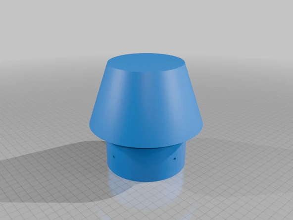 Byr Havalandırma kapağı 100mm (Sadece Plastik Aparattır!!!) 3D - 2