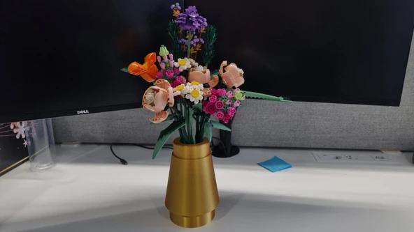 Byr Lego çiçekleri için vazo (Sadece Plastik Aparattır!!!) 3D - 5