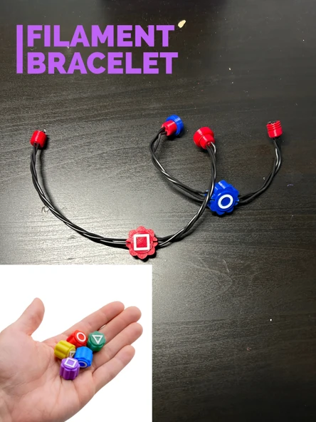 Byr Squid Game Gonggi Bilezik - Filament İpliği ile 3D Baskılı Giyilebilir (Sadece Plastik Aparattır!!!) 3D - 1