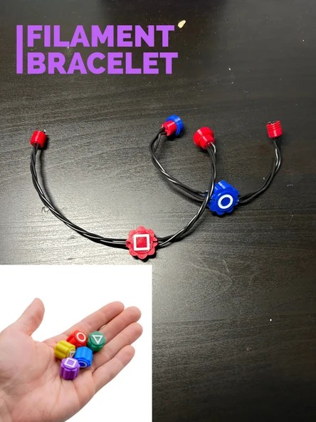 Byr Squid Game Gonggi Bilezik - Filament İpliği ile 3D Baskılı Giyilebilir (Sadece Plastik Aparattır!!!) 3D - 2