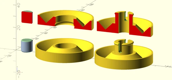 Byr Çalışan Universal 3D baskılı yatak (OpenScad'de Remix) (Sadece Plastik Aparattır!!!) 3D - 5