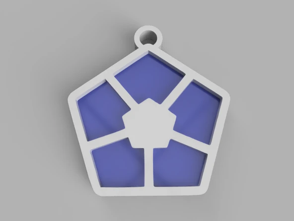 Byr Mavi Kilit - Anahtarlık (Sadece Plastik Aparattır!!!) 3D