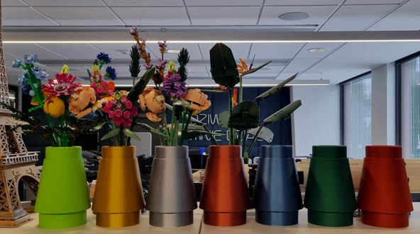 Byr Lego çiçekleri için vazo (Sadece Plastik Aparattır!!!) 3D - 4