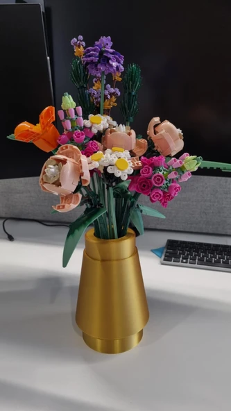 Byr Lego çiçekleri için vazo (Sadece Plastik Aparattır!!!) 3D - 3