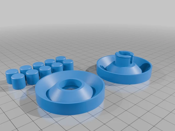 Byr Çalışan Universal 3D baskılı yatak (OpenScad'de Remix) (Sadece Plastik Aparattır!!!) 3D - 3