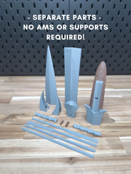 Byr Sting Prop kiti (destek yok, AMS yok, tutkal yok) (Sadece Plastik Aparattır!!!) 3D - 4