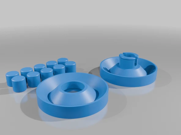 Byr Çalışan Universal 3D baskılı yatak (OpenScad'de Remix) (Sadece Plastik Aparattır!!!) 3D - 4
