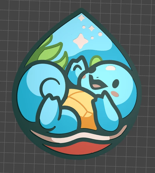 Byr Squirtle Keychain, Squirtle Keyfob, Pokemon Keychain, Pokemon Charm, Squirtle Charm, Pokemon Hediyesi (Sadece Plastik Aparattır!!!) 3D - 3