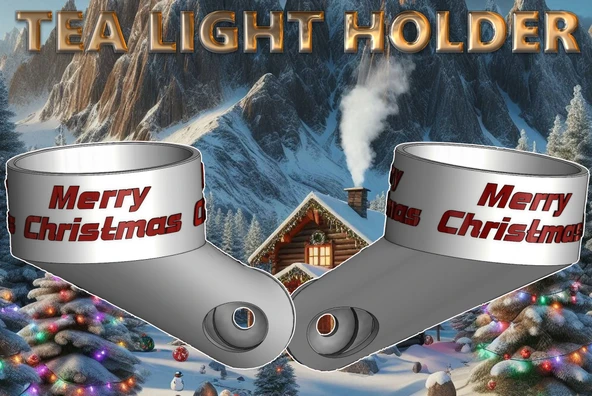 Byr Çay ışığı tutucu sol sağ duvar montajı v1.2 (Sadece Plastik Aparattır!!!) 3D - 2