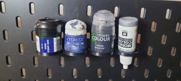 Byr Ikea Skadis için Universal (çoğunlukla) boya sahibi - Citadel (eski ve yeni), Vallejo boya şişesi (Sadece Plastik Aparattır!!!) 3D - 1