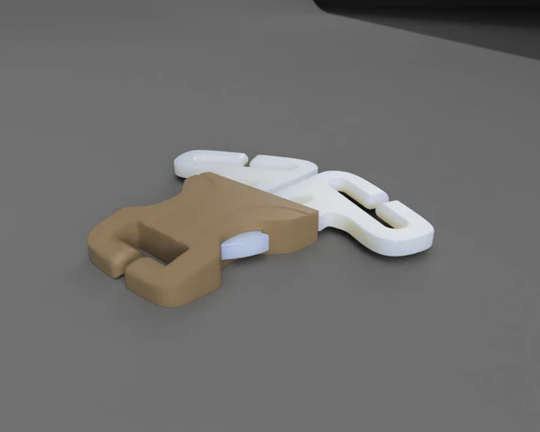 Byr 3 puanlık toka (Sadece Plastik Aparattır!!!) 3D ürün görseli 1