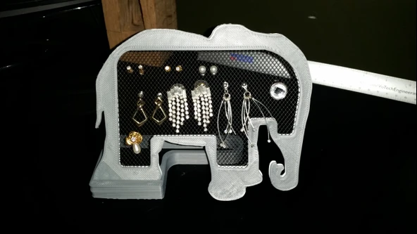 Byr Fil Küpe Tutucu (Sadece Plastik Aparattır!!!) 3D - 2