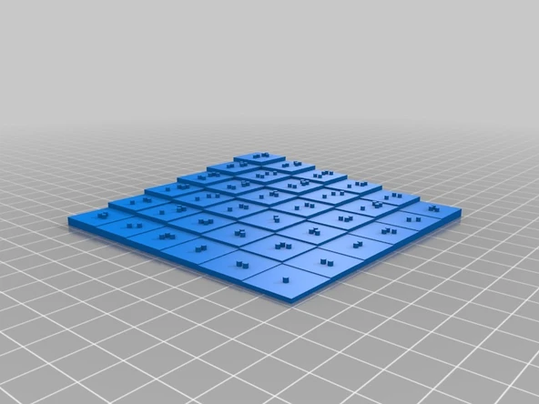 Byr 6 x 6 Braille optimize edilmiş çarpma tablosu (Sadece Plastik Aparattır!!!) 3D - 1