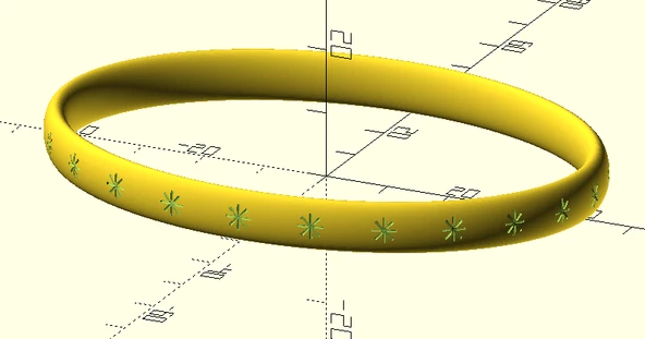 Byr Yıldız motifli oval bileklik/bilezik (Sadece Plastik Aparattır!!!) 3D - 4